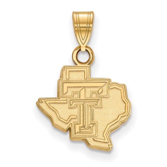 10k Yellow Gold Texas Tech U. Small Pendant